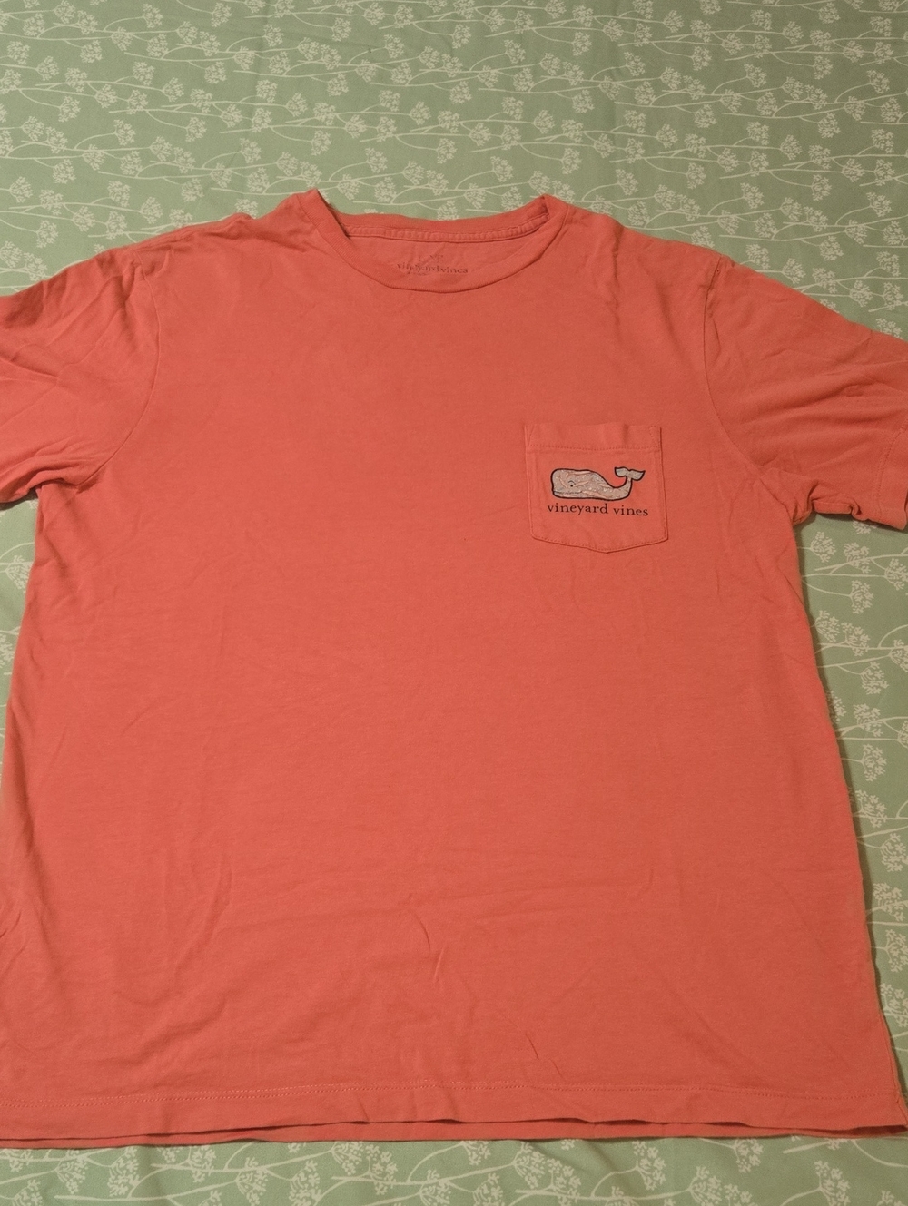 Vineyard Vines Unisex Pocket Tee in Coral Pink